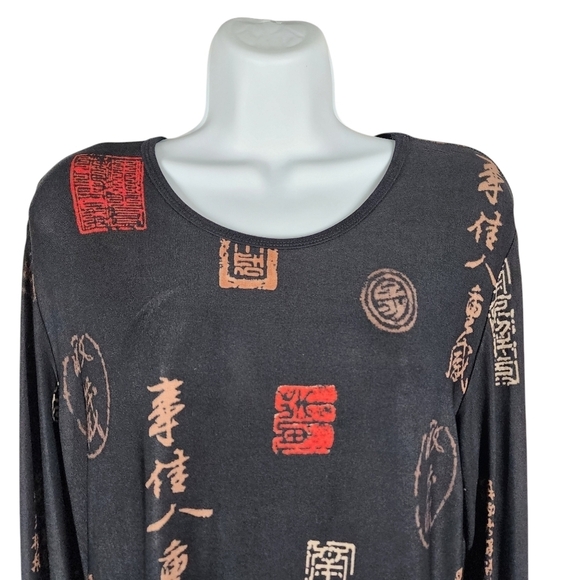 CHICO'S TRAVELERS POP-OVER LONG SLEEVE TOP - Picture 3 of 7